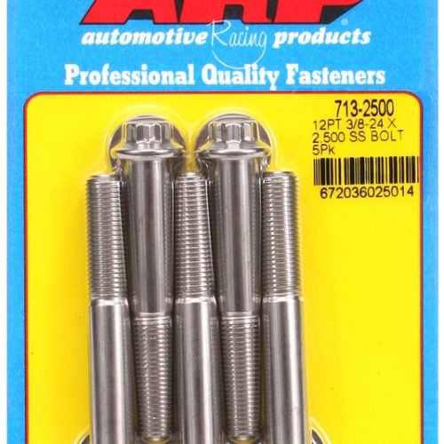 SS 12PT BOLTS 3/8″ UNF x 2.50″3/8″ WRENCH (5-PACK) 3/8-24