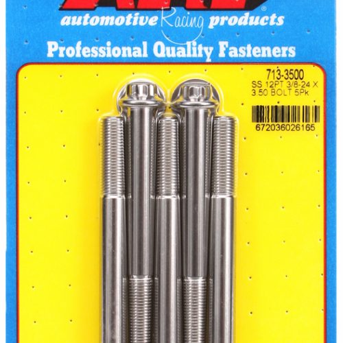 SS 12PT BOLTS 3/8″ UNF x 3.50″3/8″ WRENCH (5-PACK) 3/8-24
