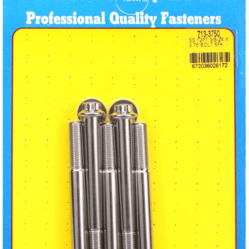 SS 12PT BOLTS 3/8″ UNF x 3.75″3/8″ WRENCH (5-PACK) 3/8-24