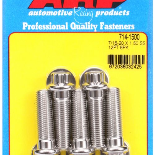 SS 12PT BOLTS 7/16″ UNF x 1.507/16″ WRENCH (5-PACK) 7/16-20