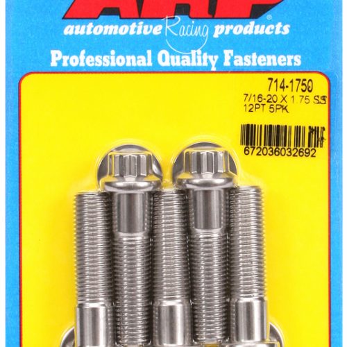 SS 12PT BOLTS 7/16″ UNF x 1.757/16″ WRENCH (5-PACK) 7/16-20