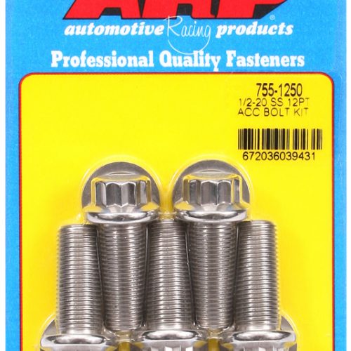 SS 12PT BOLTS 1/2″ UNF x 1.25″9/16″ WRENCH (5-PACK) 1/2-20