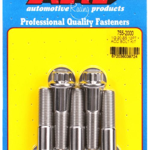 SS 12PT BOLTS 1/2″ UNF x 2.00″9/16″ WRENCH (5-PACK) 1/2-20