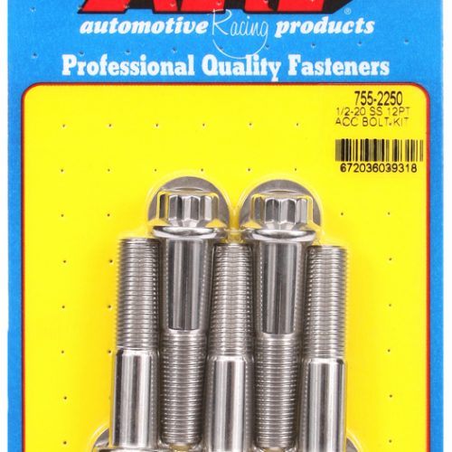 SS 12PT BOLTS 1/2″ UNF x 2.25″9/16″ WRENCH (5-PACK) 1/2-20