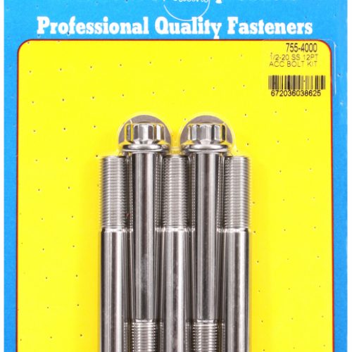 SS 12PT BOLTS 1/2″ UNF x 4.00″9/16″ WRENCH (5-PACK) 1/2-20