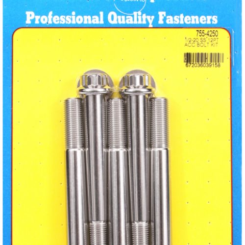 SS 12PT BOLTS 1/2″ UNF x 4.25″9/16″ WRENCH (5-PACK) 1/2-20