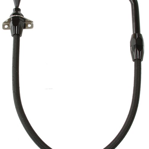 FORD C4 TRANS DIPSTICK IN PAN FIREWALL MOUNT BLACK S/S