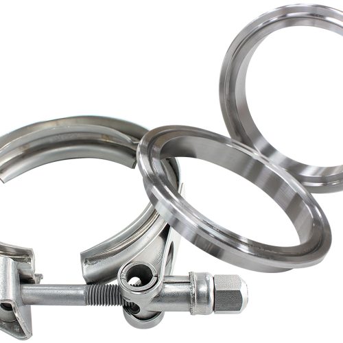 5″ V BAND CLAMP KIT 2 X ALLOY RINGS & 1 X STAINLESS CLAMP