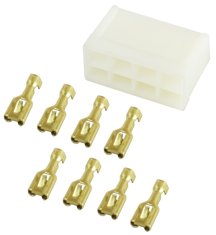 8 TERMINAL WIRING CONNECTOR FOR ELEC SPEEDO & IN-DASH TACH