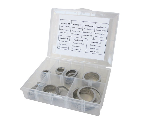 ALLOY CRUSH WASHER METRIC KIT SIZES INCLUDE M6 TO M24