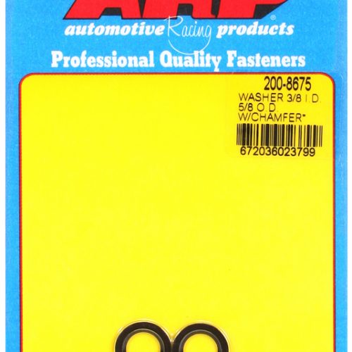 3/8″ ID WASHERS WITH CHAMFER  .625″ OD, .062″ THICK, 2-PK