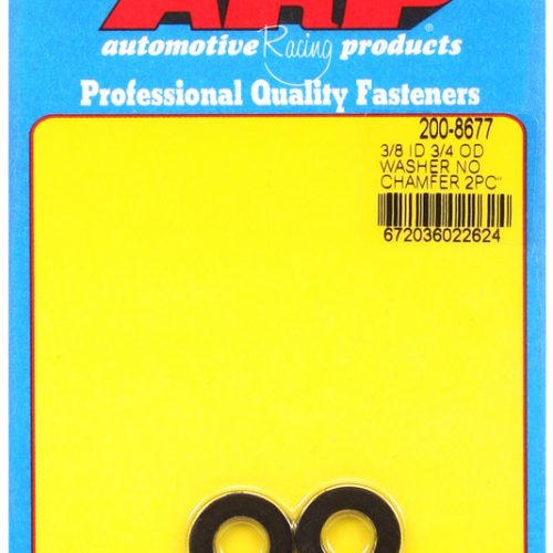 3/8″ ID WASHERS, NO CHAMFER   .750″ OD, .120″ THICK, 2-PK