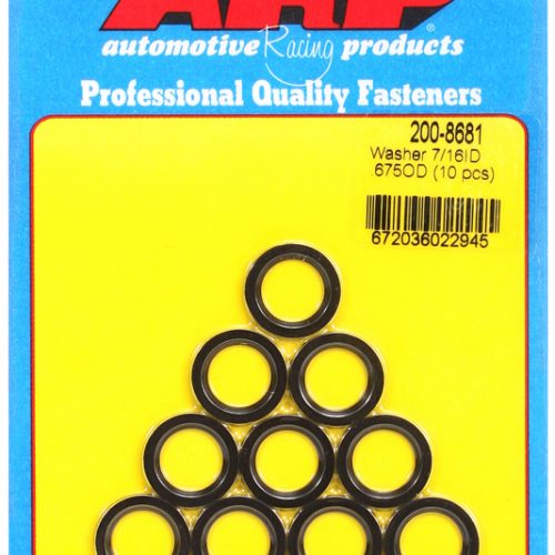 7/16″ ID WASHERS, WITH CHAMFER.675″ OD, .062″ THICK, 10-PK