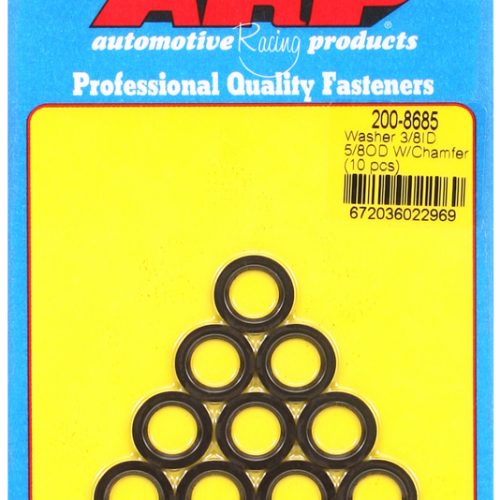 3/8″ ID WASHERS WITH CHAMFER  .625″ OD, .062″ THICK, 10-PK