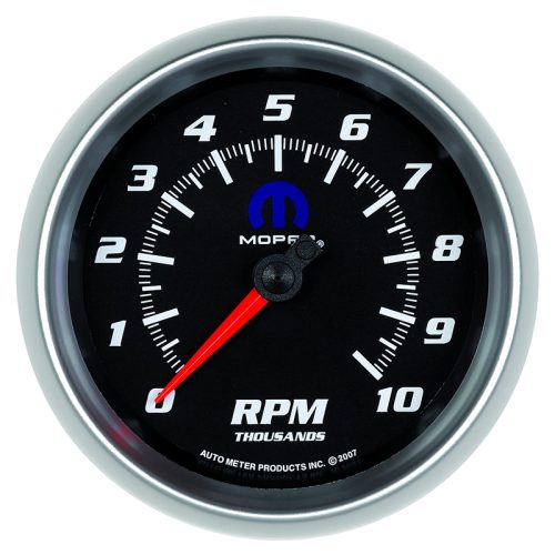 3-3/8″ IN-DASH TACHO 10,000RPMBLUE MOPAR LOGO, BLACK FACE