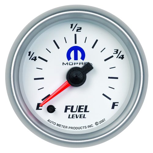 2-1/16″ PROGRAMABLE FUEL LEVELBLUE MOPAR LOGO, WHITE FACE