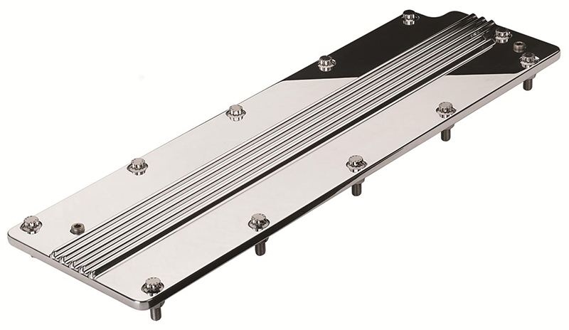 BILLET RIBBED LS VALLEY COVER PLATE INCLUDES ARP 12-PT BOLTS