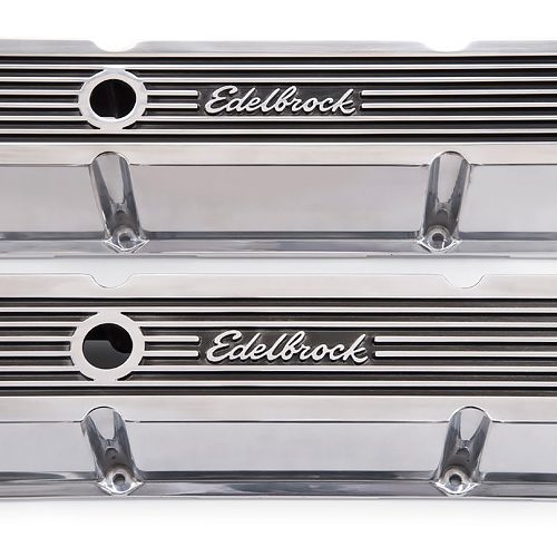 ELITE 2 SERIES VALVE COVERS   SBC CHEV, TALL WITH LOGO