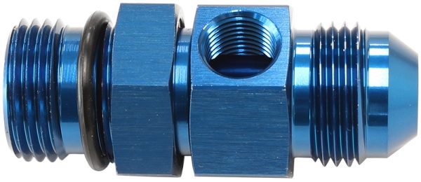-6ORB To -6AN with 1/8" port Blue