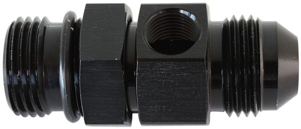 -8ORB To -8AN with 1/8" port Black