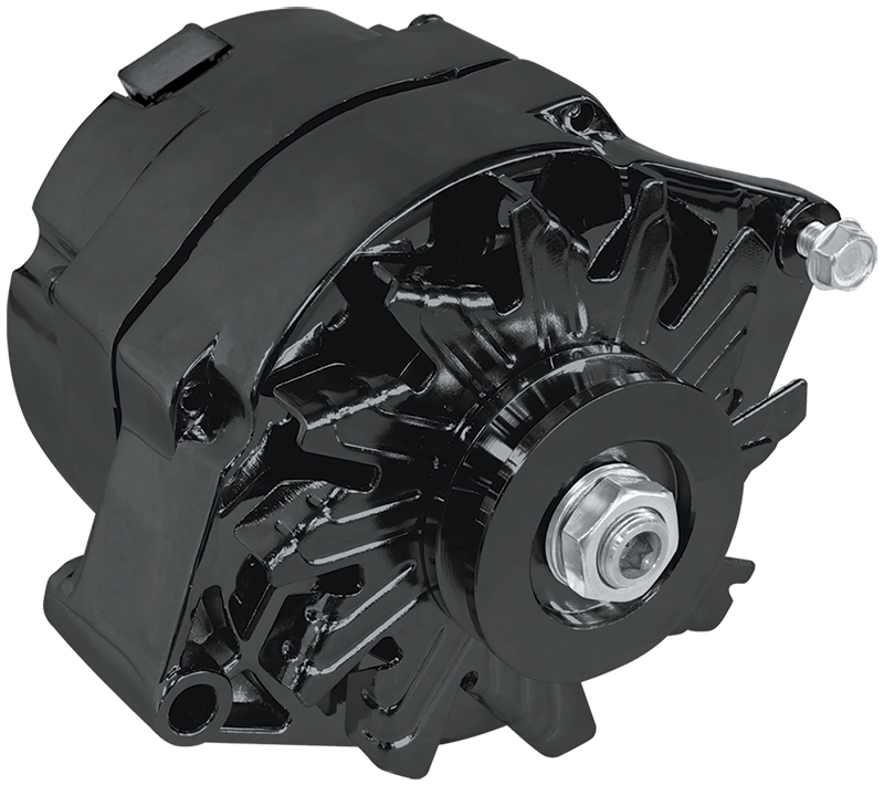 GM BLACK 120 AMP 1 OR 3 WIRE CHEV STYLE ALTERNATOR