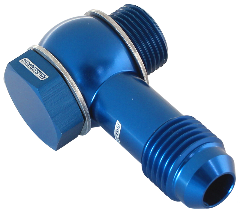 HOLLEY FITECH 9/16"-24 to -6 INLET FITTING KIT BLUE