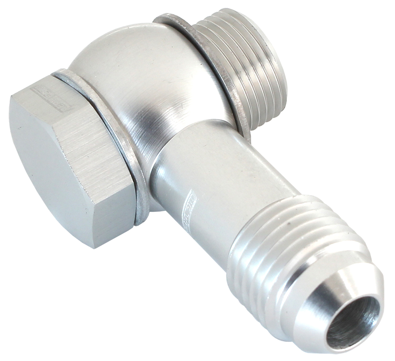 HOLLEY FITECH 9/16"-24 to -6 INLET FITTING KIT SILVER