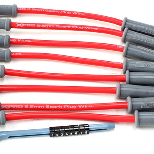 UNIVERSAL RED STRAIGHT SPARK PLUG LEADS POINTS & HEI