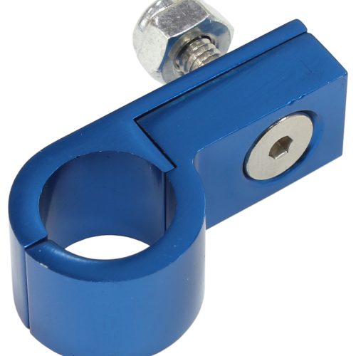 BILLET P STYLE CLAMP -12 BRAIDBLUE 24MM ID OR 7/8″ ID