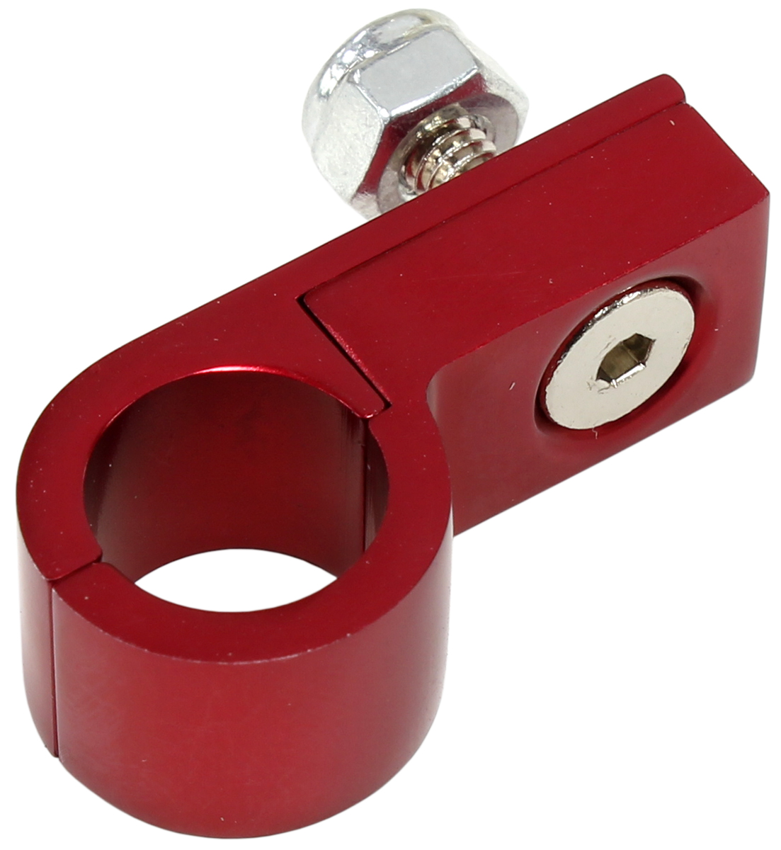 BILLET P STYLE CLAMP -12 BRAIDRED 24MM ID OR 7/8" ID