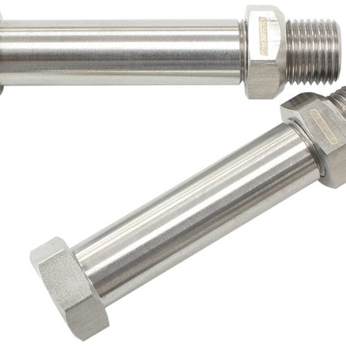 SS 2-3/8″  THRU FRAME         with 2xM10 x 1.0 female threa