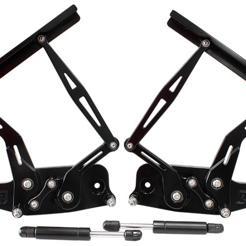 BILLET BONNET HINGE KIT BLACK HOLDEN HK – HT – HG