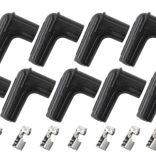9 X SPARK PLUG BOOTS,TERMINALS90 DEG. 9 BOOTS & 9 TERMINALS
