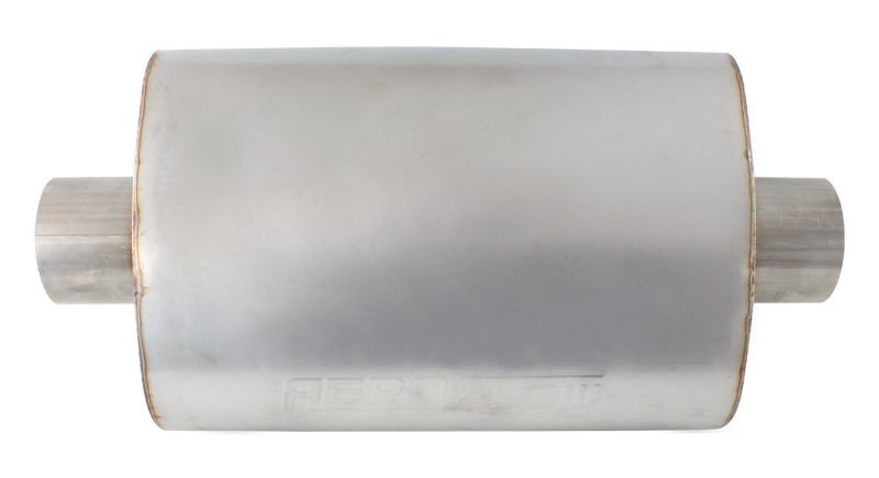 2.5" CENTER / CENTER MUFFLER 13.75" LENGTH, 9.45" W, 5.3" H