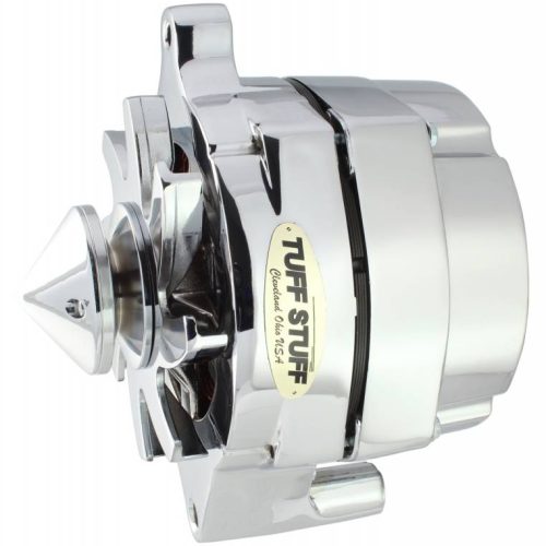 FORD 1-WIRE 100AMP ALTERNATOR CHROME, V-PULLEY, SMALL CASE