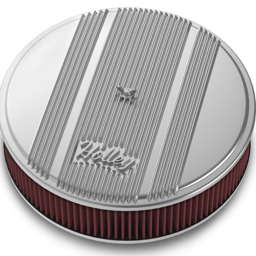 HOLLEY FINNED 14″X3 AIR FILTE POLISH FINISH W/ HOLLEY LOGO