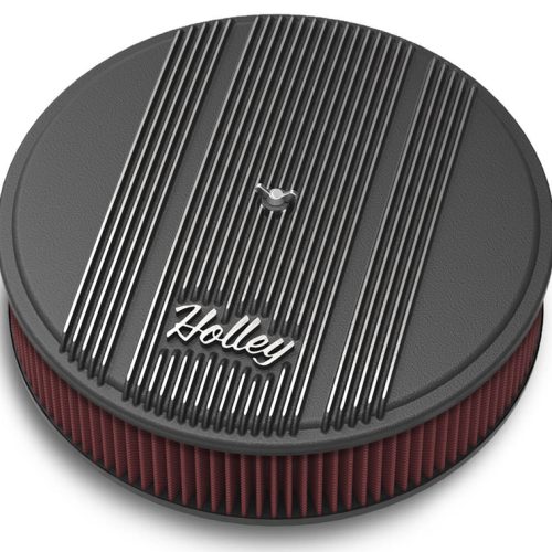HOLLEY FINNED 14″X3 AIR FILTE BLACK WITH HOLLEY LOGO