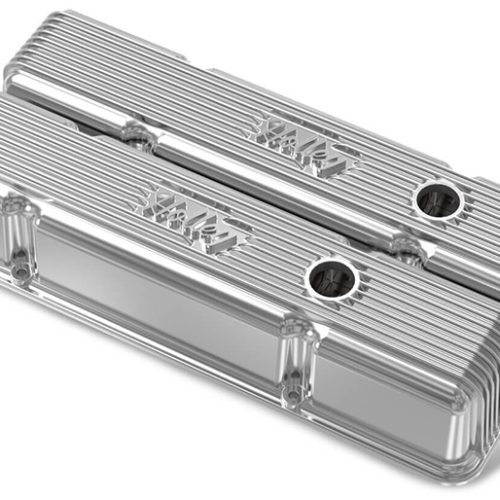 RETRO FINNED VALVE COVERS, SBCTALL, VINTAGE SERIES, POLISHED