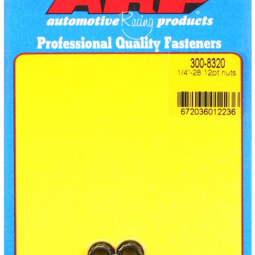 12-POINT NUTS 1/4-28 UNF (2)  5/16″ WRENCH, .433″ COLLAR