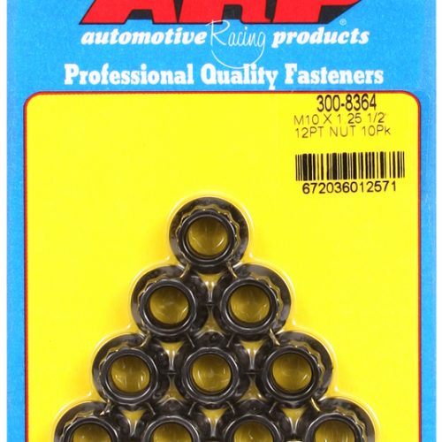 12-POINT NUTS M10x1.25 (10)   12mm WRENCH, .700″ COLLAR