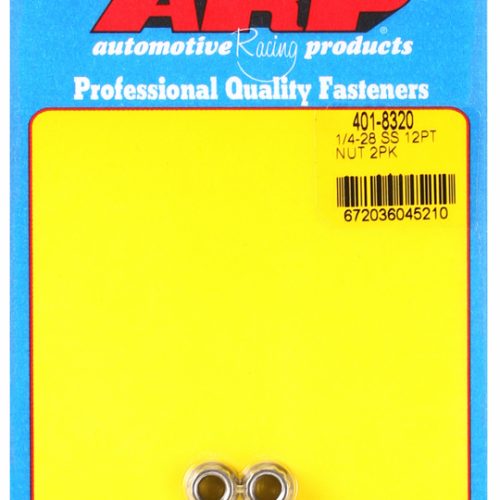 SS 12PT NUTS 1/4-20 UNC (2)   5/16″ WRENCH, .433″ COLLAR