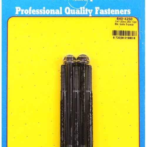 12PT BOLTS 1/4″ UNC x 4.25″ 5/16″ WRENCH (5-PACK) 1/4-20