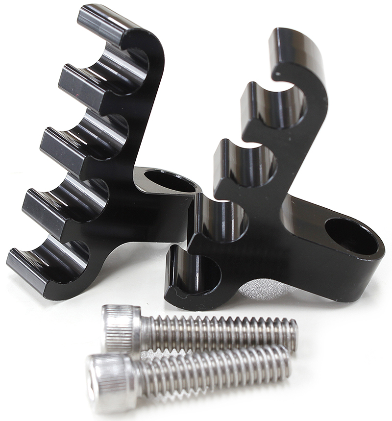 BLACK 4 WIRE LEAD SEPARATOR BOLT INTO VALVE COVER PAIR