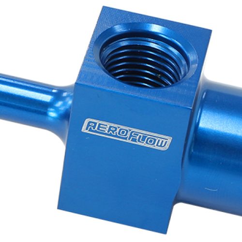 3/8″ FEMALE TO MALE WITH 1/8″ PORT BLUE QUICK CONNECT EFI