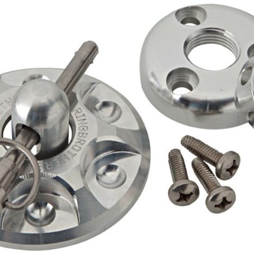 ROUND BILLET  HOOD PIN KIT    NATURAL  UNIV LONG PIN KIT