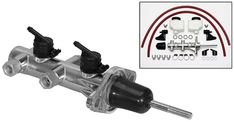 COMPACT TANDEM REMOTE MASTER CYLINDER, 7/8" BORE, POLISHED