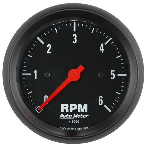 Z-SERIES 3-3/8″ TACHOMETER    0-6,000RPM, IN-DASH