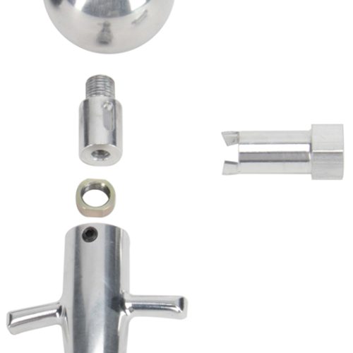 LOKAR MUSCLE CAR SHIFT KNOB   & ADAPTER (SATIN ALUM)