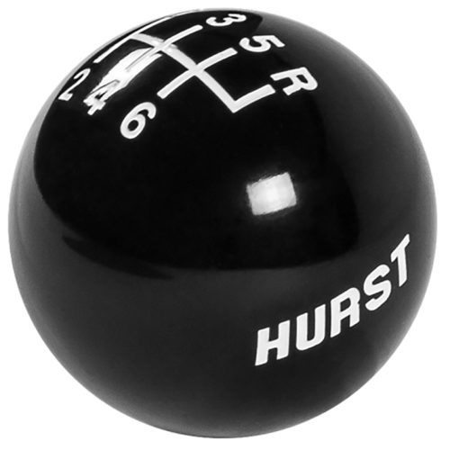 6 SPEED SHIFTER KNOB (3/8-16) BLACK WITH HURST LOGO
