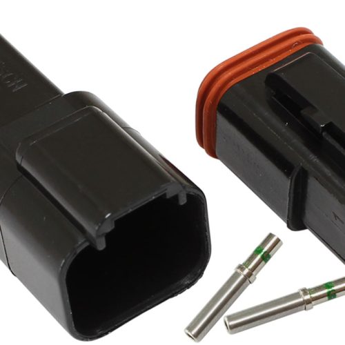 WEATHERTIGHT 2 PIN CONNECTOR KIT DEUTSCH DT STYLE BLACK